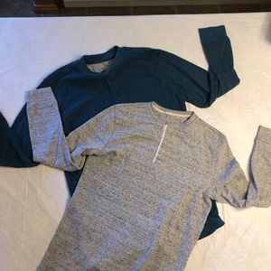 Two men’s thermal shirts